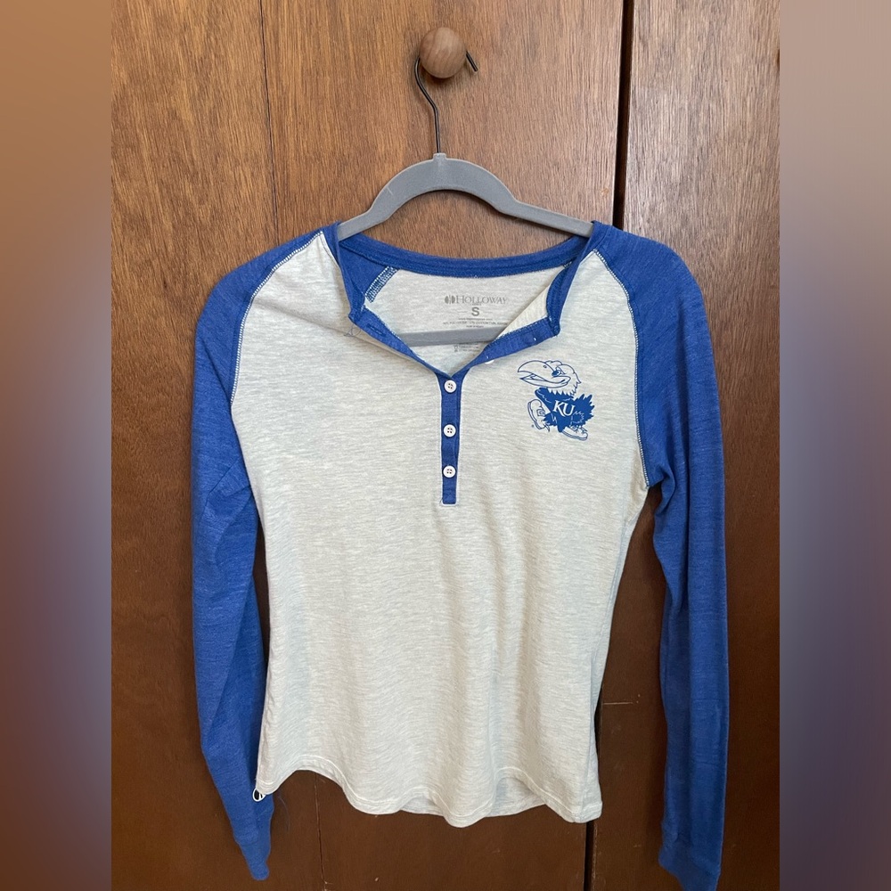 Kansas Jayhawks button long sleeve t-shirt!